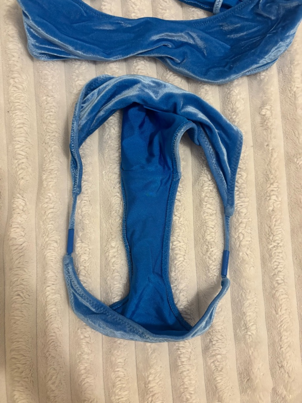 Triangl Blue Velvet Two-Piece Women's Bikini Swim Set - Picture 2 of 4